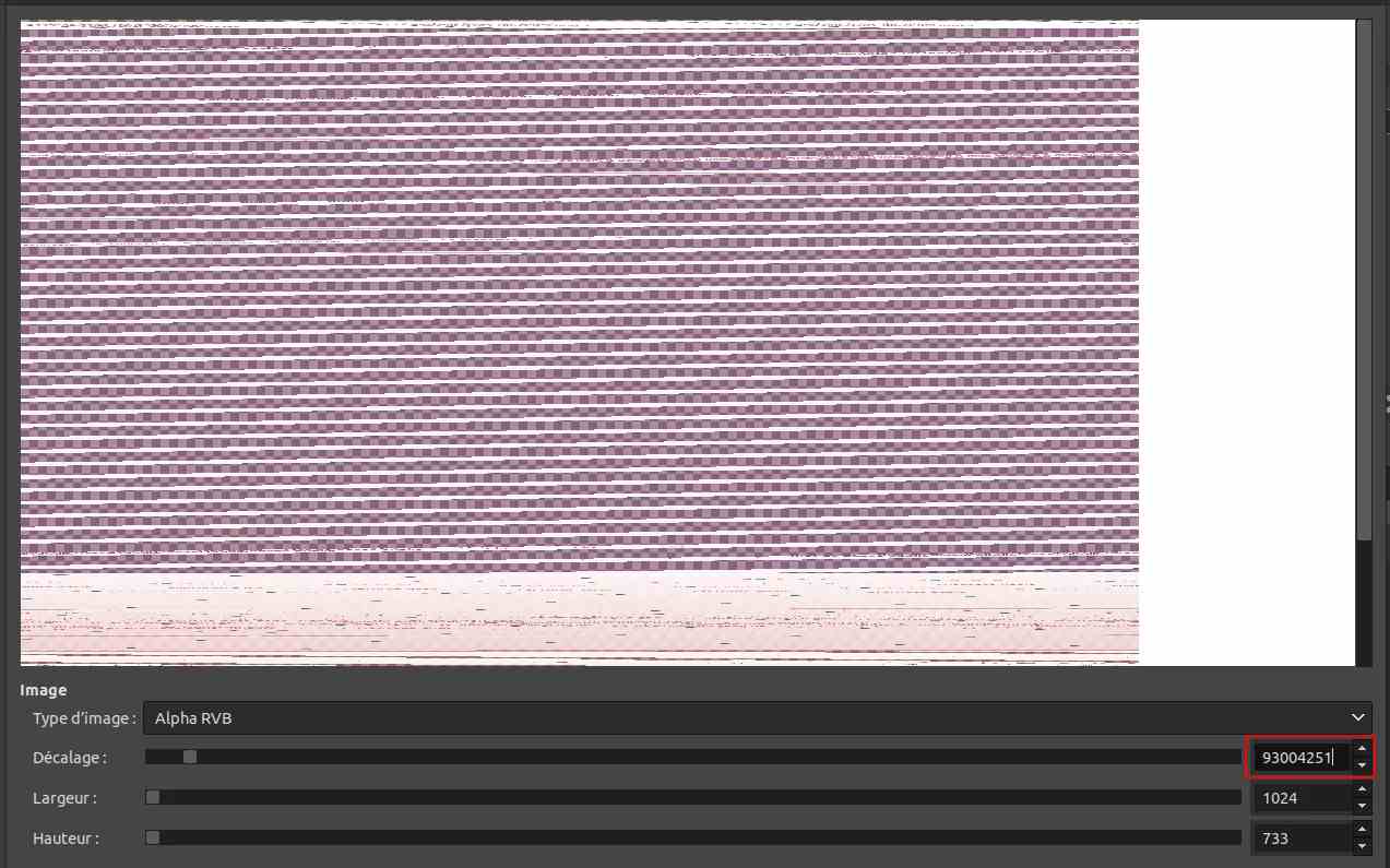 GIMP white region observable